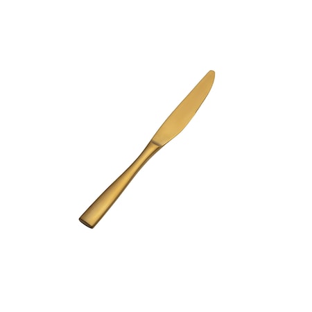 Bon Chef Manhattan, Dinner Knife, Solid Handle, Matte Finish, 13/0, 9" - Gold Matte , set of 12 S3011GM